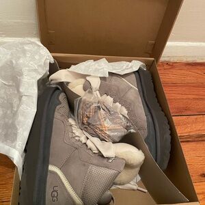 UGG Tan and Gray Ankle Boots